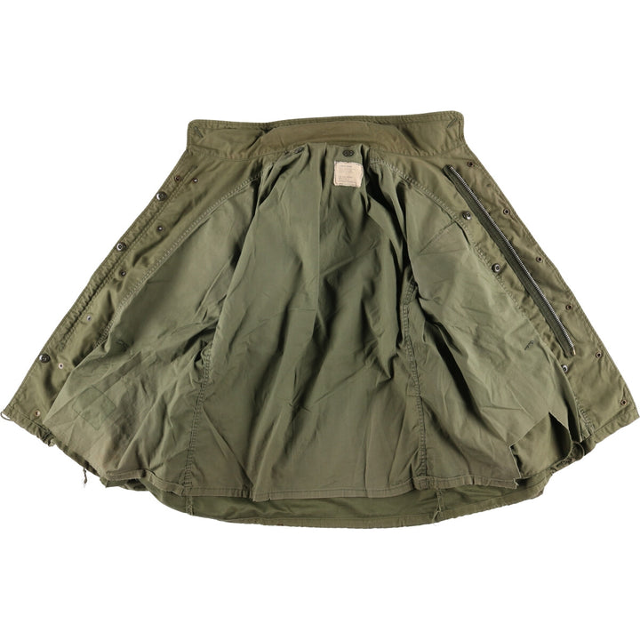 Special Price: Authentic 1970'S US Military M-65 Deck Jacket, Made in USA, Large Short, Men's Size L, Vintage unclear Khaki type Vintage Second Hand