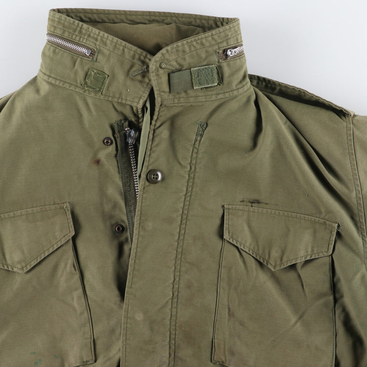Special Price: Authentic 1970'S US Military M-65 Deck Jacket, Made in USA, Large Short, Men's Size L, Vintage unclear Khaki type Vintage Second Hand
