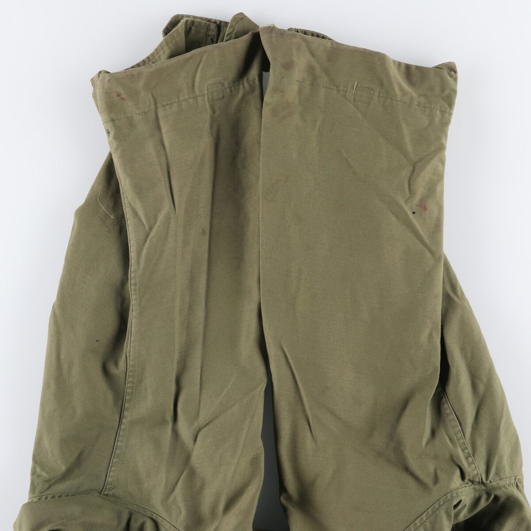 Special Price: Authentic 1970'S US Military M-65 Deck Jacket, Made in USA, Large Short, Men's Size L, Vintage unclear Khaki type Vintage Second Hand