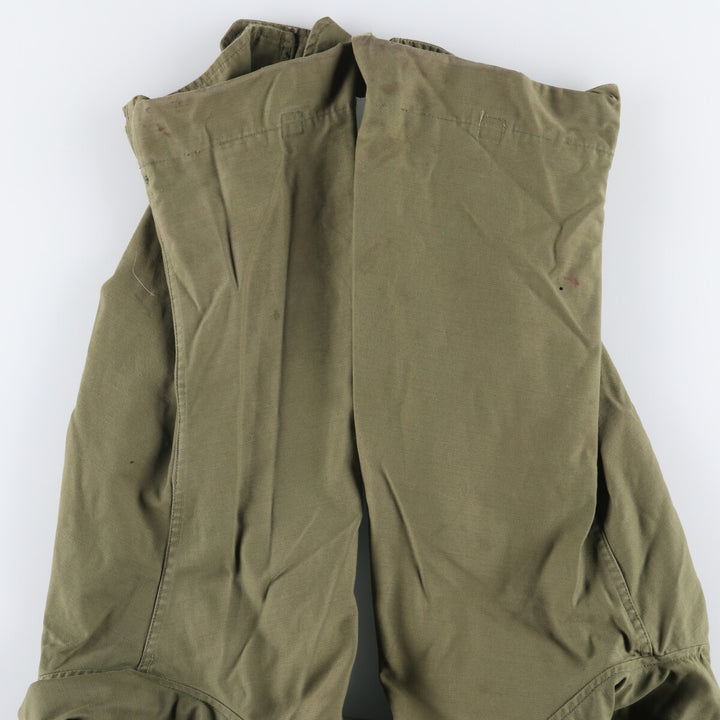 Special Price: Authentic 1970'S US Military M-65 Deck Jacket, Made in USA, Large Short, Men's Size L, Vintage unclear Khaki type Vintage Second Hand