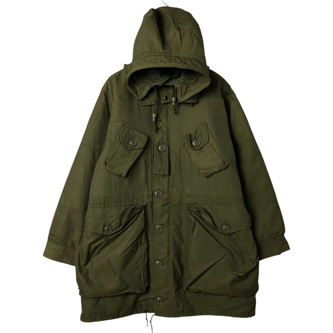 Canadian Army ECW Hooded Military Combat Jacket, Combat Parka, Reg Medium, Size 5, Men's Medium Nylon Khaki type Vintage Second Hand