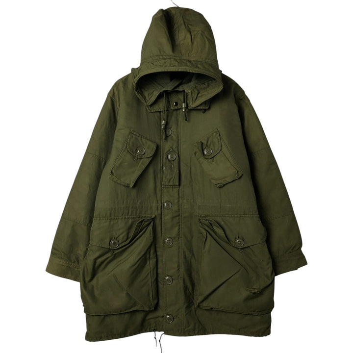 Canadian Army ECW Hooded Military Combat Jacket, Combat Parka, Reg Medium, Size 5, Men's Medium Nylon Khaki type Vintage Second Hand