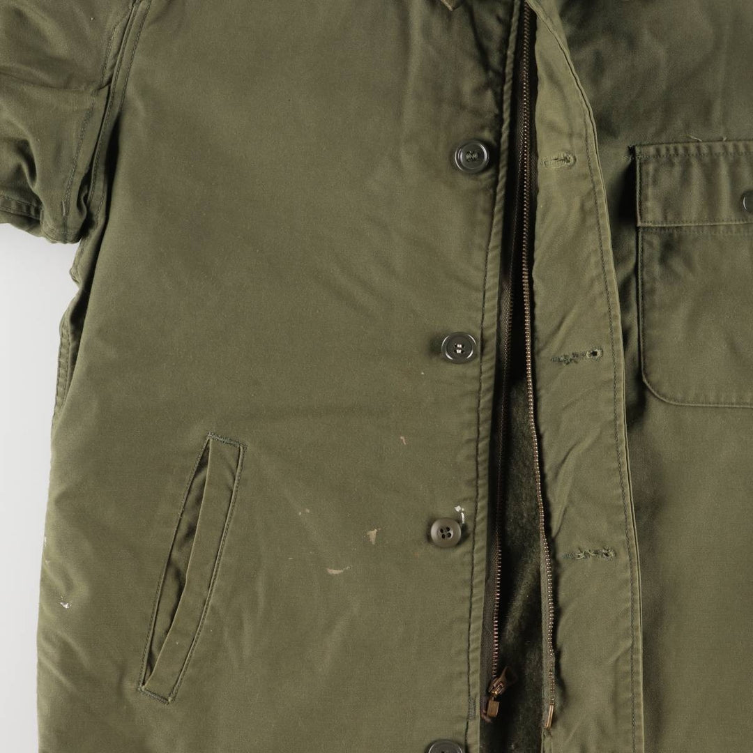 Authentic US Navy Military Deck Jacket, Made in USA, Men's Size Medium, Vintage unclear Khaki type Vintage Second Hand