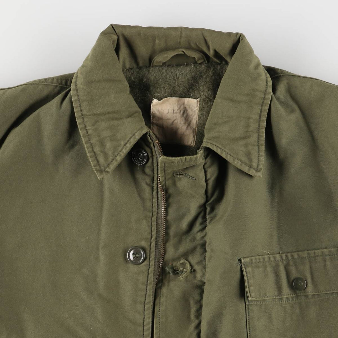 Authentic US Navy Military Deck Jacket, Made in USA, Men's Size Medium, Vintage unclear Khaki type Vintage Second Hand