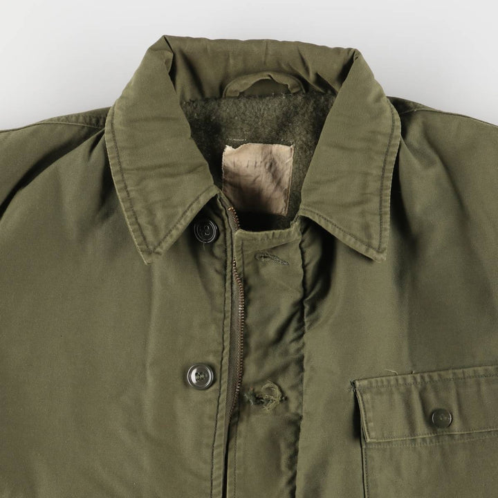 Authentic US Navy Military Deck Jacket, Made in USA, Men's Size Medium, Vintage unclear Khaki type Vintage Second Hand