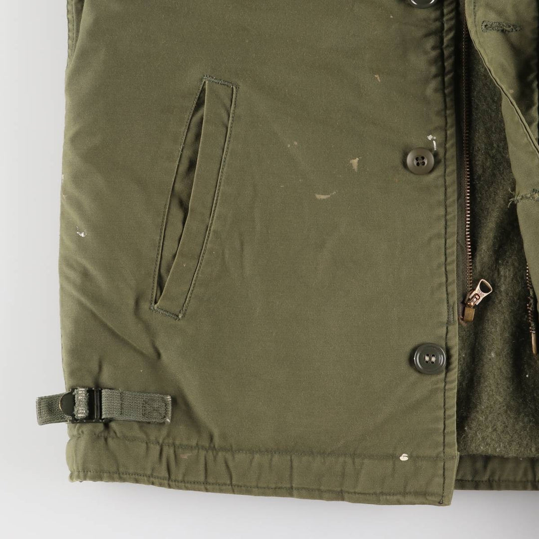 Authentic US Navy Military Deck Jacket, Made in USA, Men's Size Medium, Vintage unclear Khaki type Vintage Second Hand