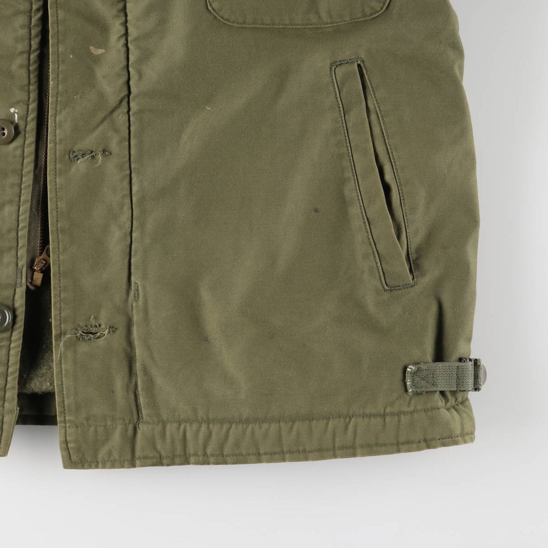 Authentic US Navy Military Deck Jacket, Made in USA, Men's Size Medium, Vintage unclear Khaki type Vintage Second Hand