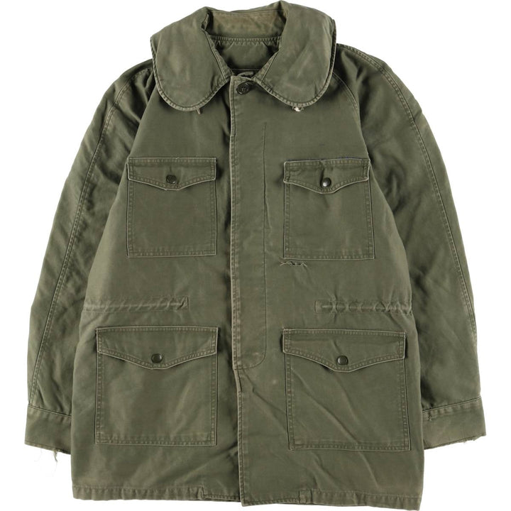 Cattle Jacket Military Flight Jacket Made in USA Men's Size L unclear Khaki type Vintage Second Hand