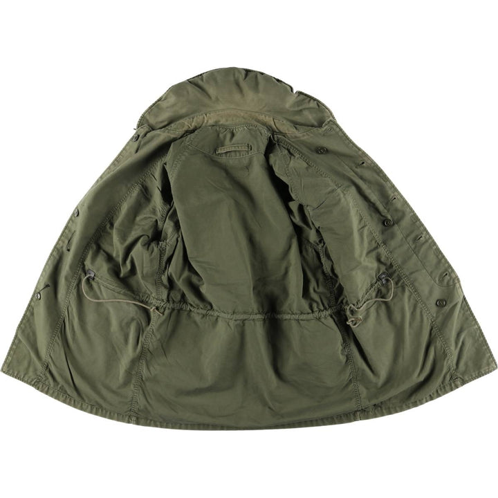 Cattle Jacket Military Flight Jacket Made in USA Men's Size L unclear Khaki type Vintage Second Hand