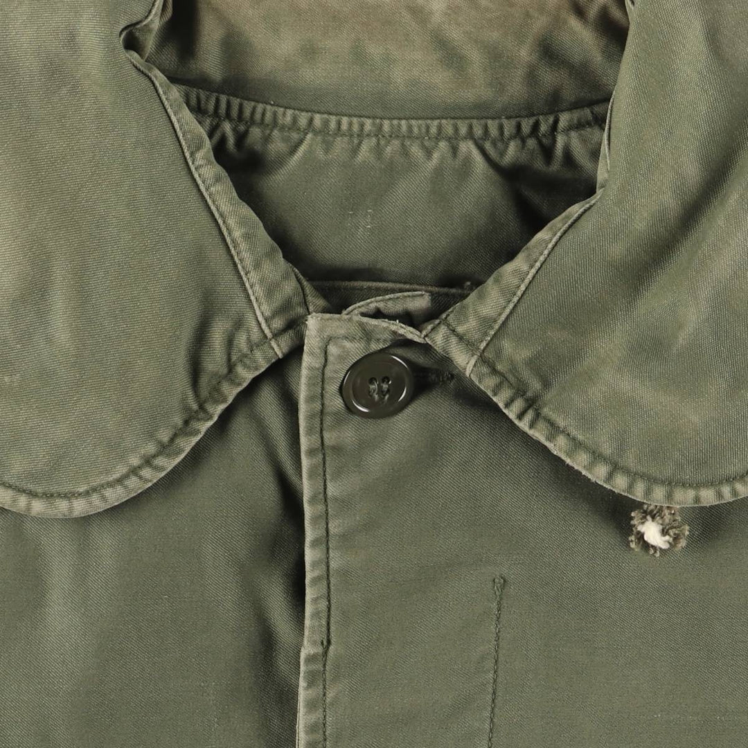 Cattle Jacket Military Flight Jacket Made in USA Men's Size L unclear Khaki type Vintage Second Hand