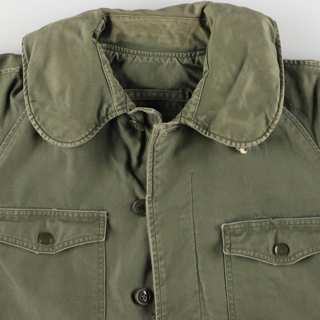 Cattle Jacket Military Flight Jacket Made in USA Men's Size L unclear Khaki type Vintage Second Hand