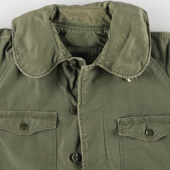 Cattle Jacket Military Flight Jacket Made in USA Men's Size L unclear Khaki type Vintage Second Hand