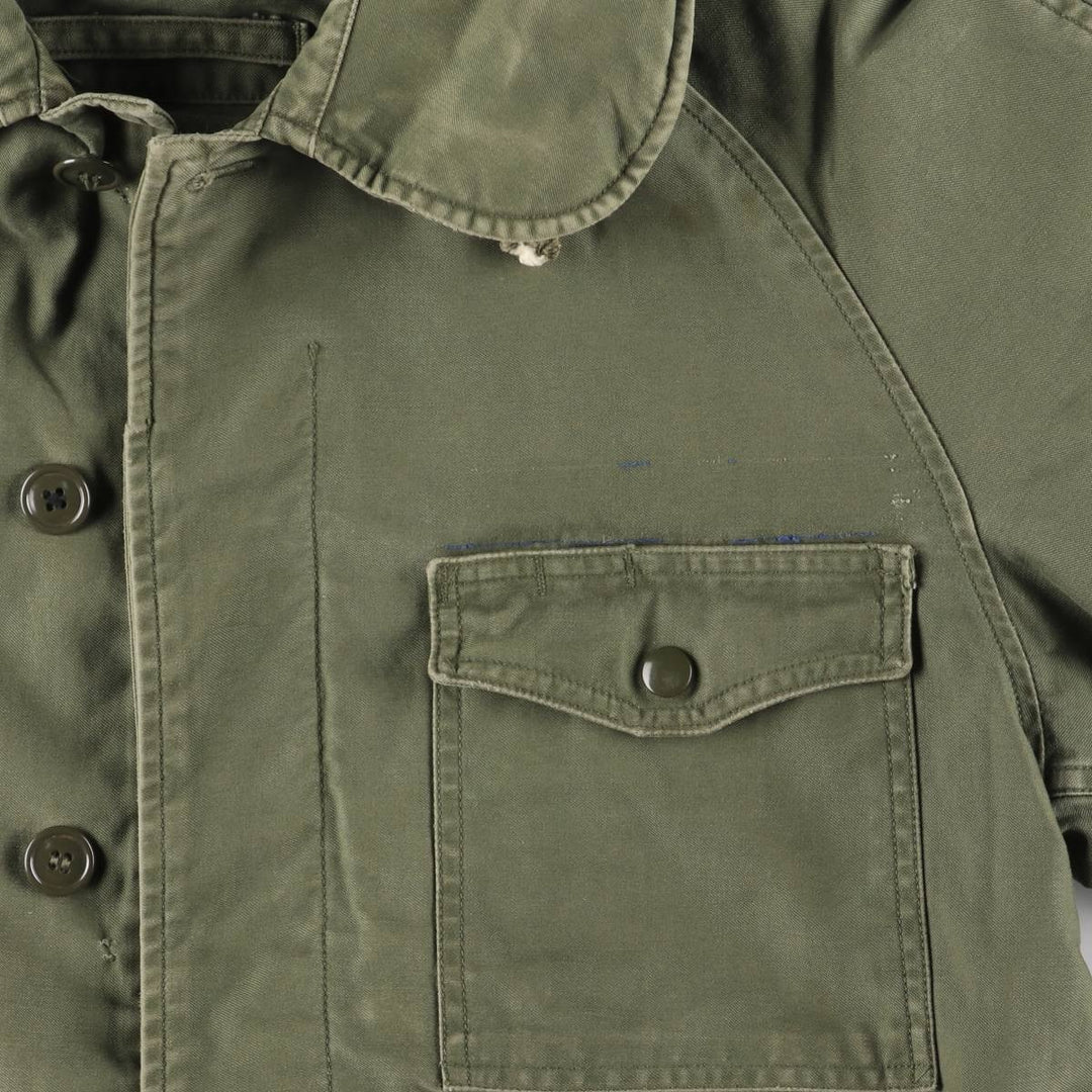 Cattle Jacket Military Flight Jacket Made in USA Men's Size L unclear Khaki type Vintage Second Hand