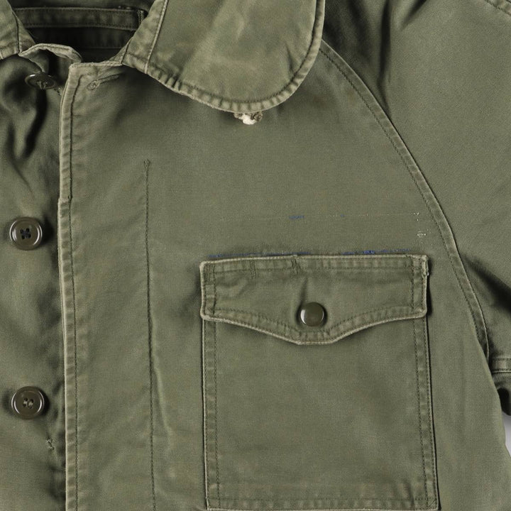 Cattle Jacket Military Flight Jacket Made in USA Men's Size L unclear Khaki type Vintage Second Hand