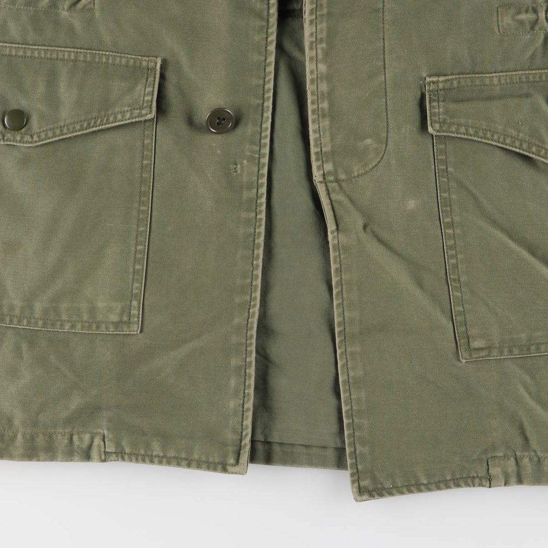 Cattle Jacket Military Flight Jacket Made in USA Men's Size L unclear Khaki type Vintage Second Hand