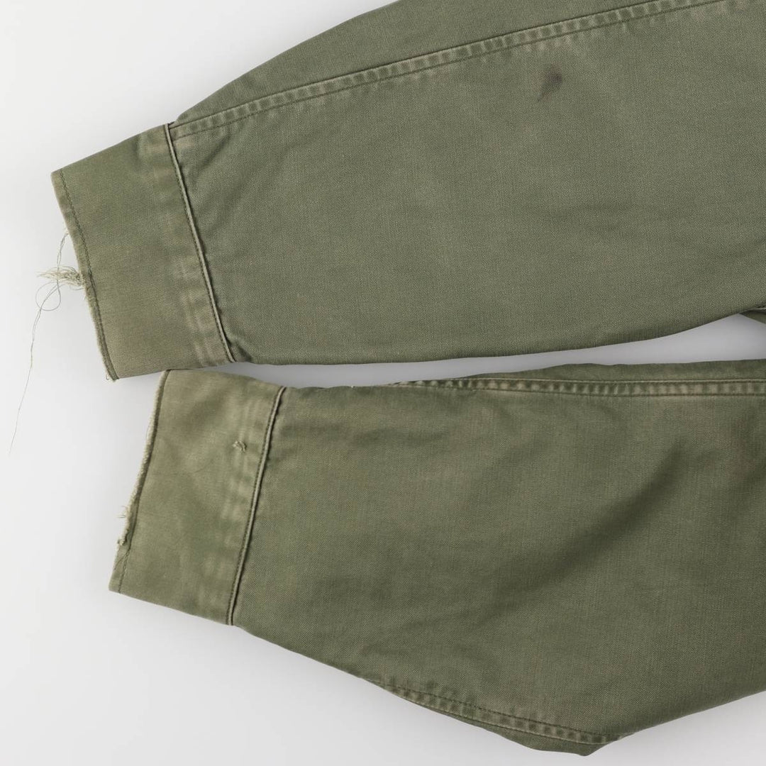 Cattle Jacket Military Flight Jacket Made in USA Men's Size L unclear Khaki type Vintage Second Hand