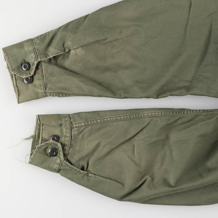 Cattle Jacket Military Flight Jacket Made in USA Men's Size L unclear Khaki type Vintage Second Hand