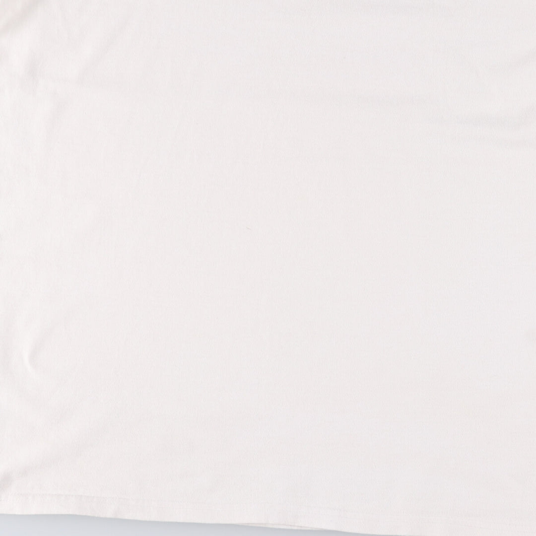 90'S Anvil Message Ringer T-shirt, Men's L size, Vintage cotton white type Vintage Second Hand
