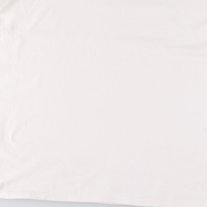 90'S Anvil Message Ringer T-shirt, Men's L size, Vintage cotton white type Vintage Second Hand
