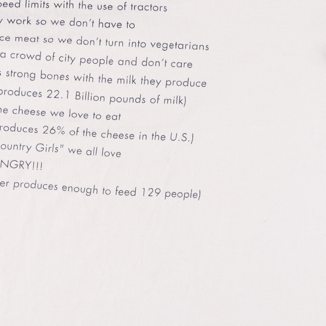 90'S Anvil Message Ringer T-shirt, Men's L size, Vintage cotton white type Vintage Second Hand