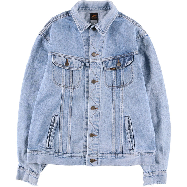 80s~ Lee Riders denim jacket, denim jacket, made in USA, men's size L, vintage unknown blue type Vintage Second Hand