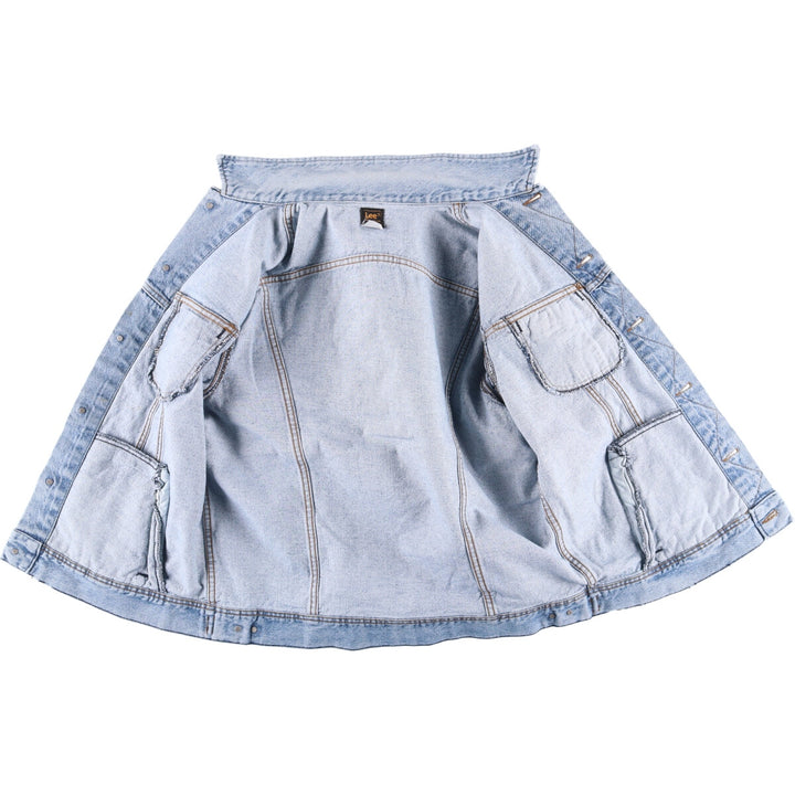 80s~ Lee Riders denim jacket, denim jacket, made in USA, men's size L, vintage unknown blue type Vintage Second Hand