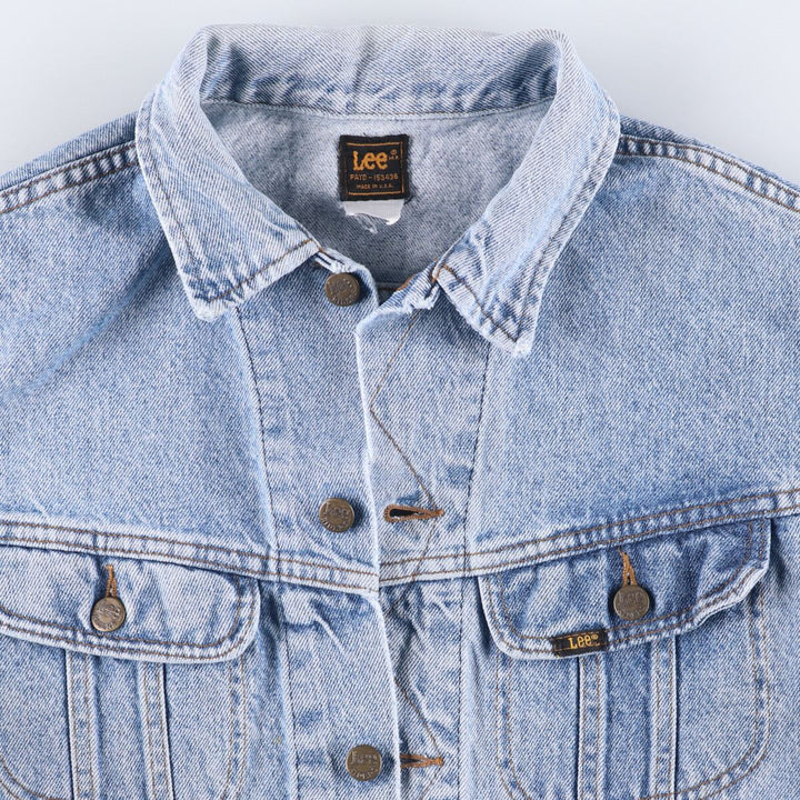 80s~ Lee Riders denim jacket, denim jacket, made in USA, men's size L, vintage unknown blue type Vintage Second Hand