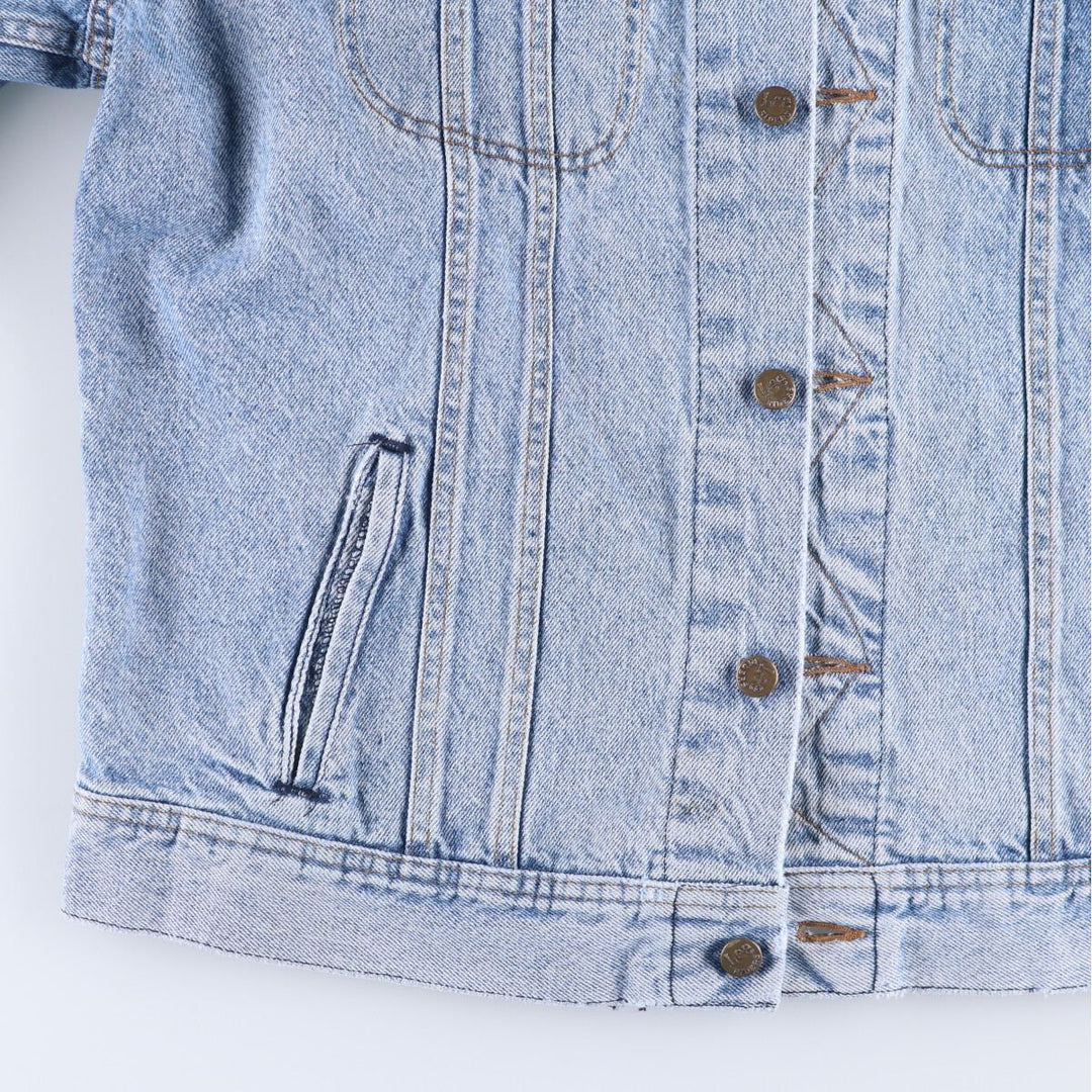 80s~ Lee Riders denim jacket, denim jacket, made in USA, men's size L, vintage unknown blue type Vintage Second Hand