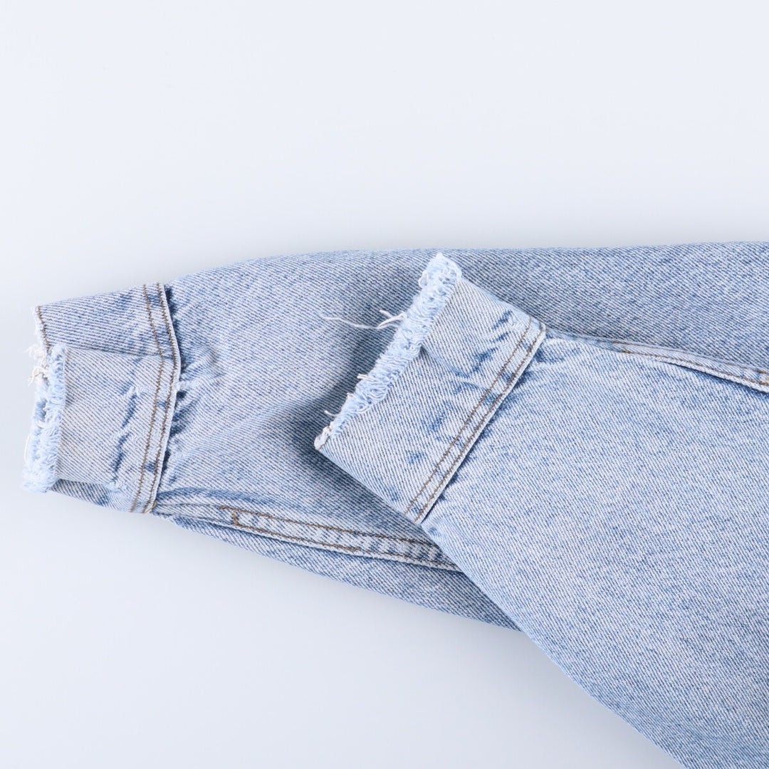 80s~ Lee Riders denim jacket, denim jacket, made in USA, men's size L, vintage unknown blue type Vintage Second Hand