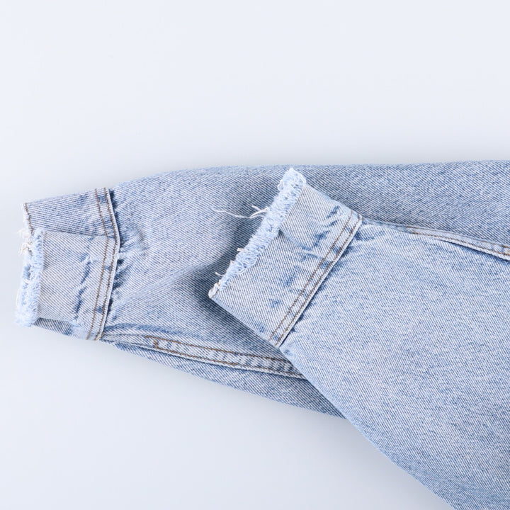 80s~ Lee Riders denim jacket, denim jacket, made in USA, men's size L, vintage unknown blue type Vintage Second Hand