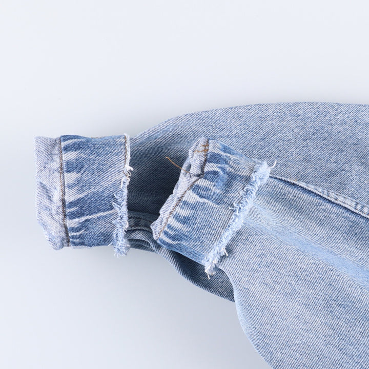 80s~ Lee Riders denim jacket, denim jacket, made in USA, men's size L, vintage unknown blue type Vintage Second Hand