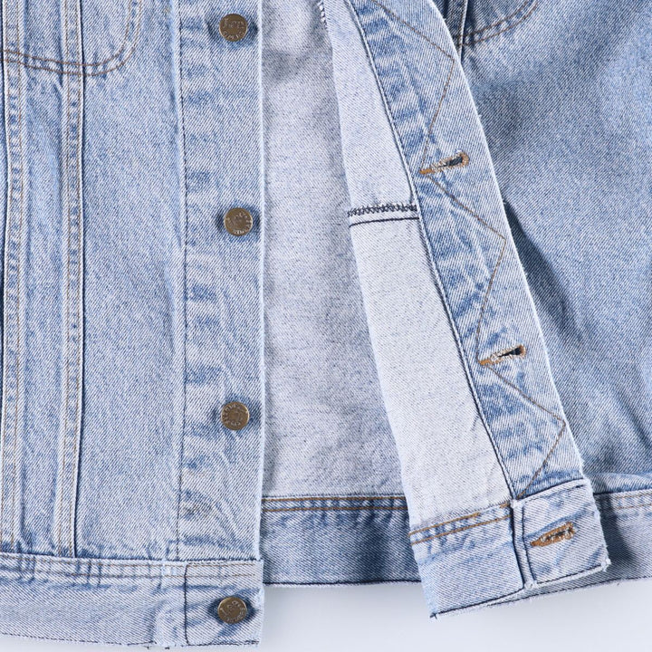 80s~ Lee Riders denim jacket, denim jacket, made in USA, men's size L, vintage unknown blue type Vintage Second Hand