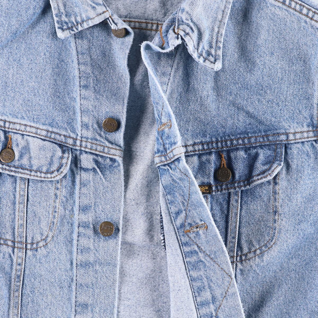 80s~ Lee Riders denim jacket, denim jacket, made in USA, men's size L, vintage unknown blue type Vintage Second Hand