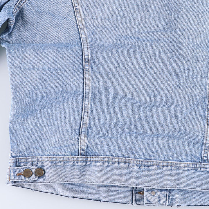 80s~ Lee Riders denim jacket, denim jacket, made in USA, men's size L, vintage unknown blue type Vintage Second Hand