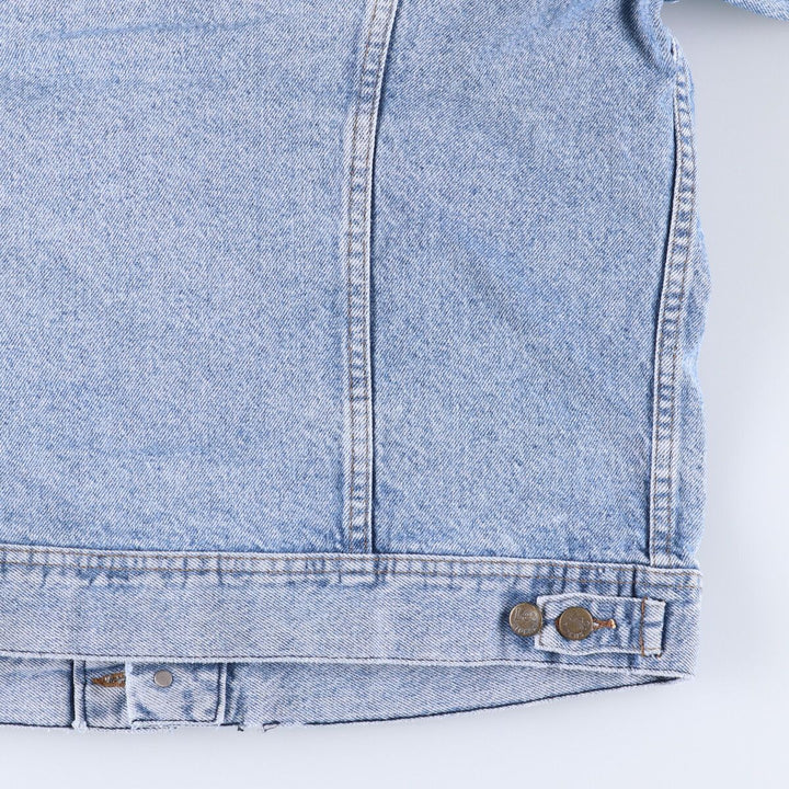 80s~ Lee Riders denim jacket, denim jacket, made in USA, men's size L, vintage unknown blue type Vintage Second Hand