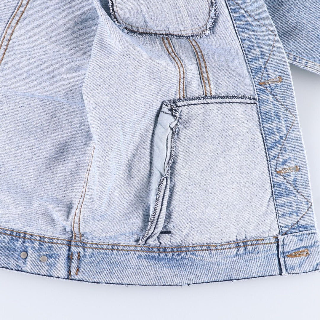 80s~ Lee Riders denim jacket, denim jacket, made in USA, men's size L, vintage unknown blue type Vintage Second Hand