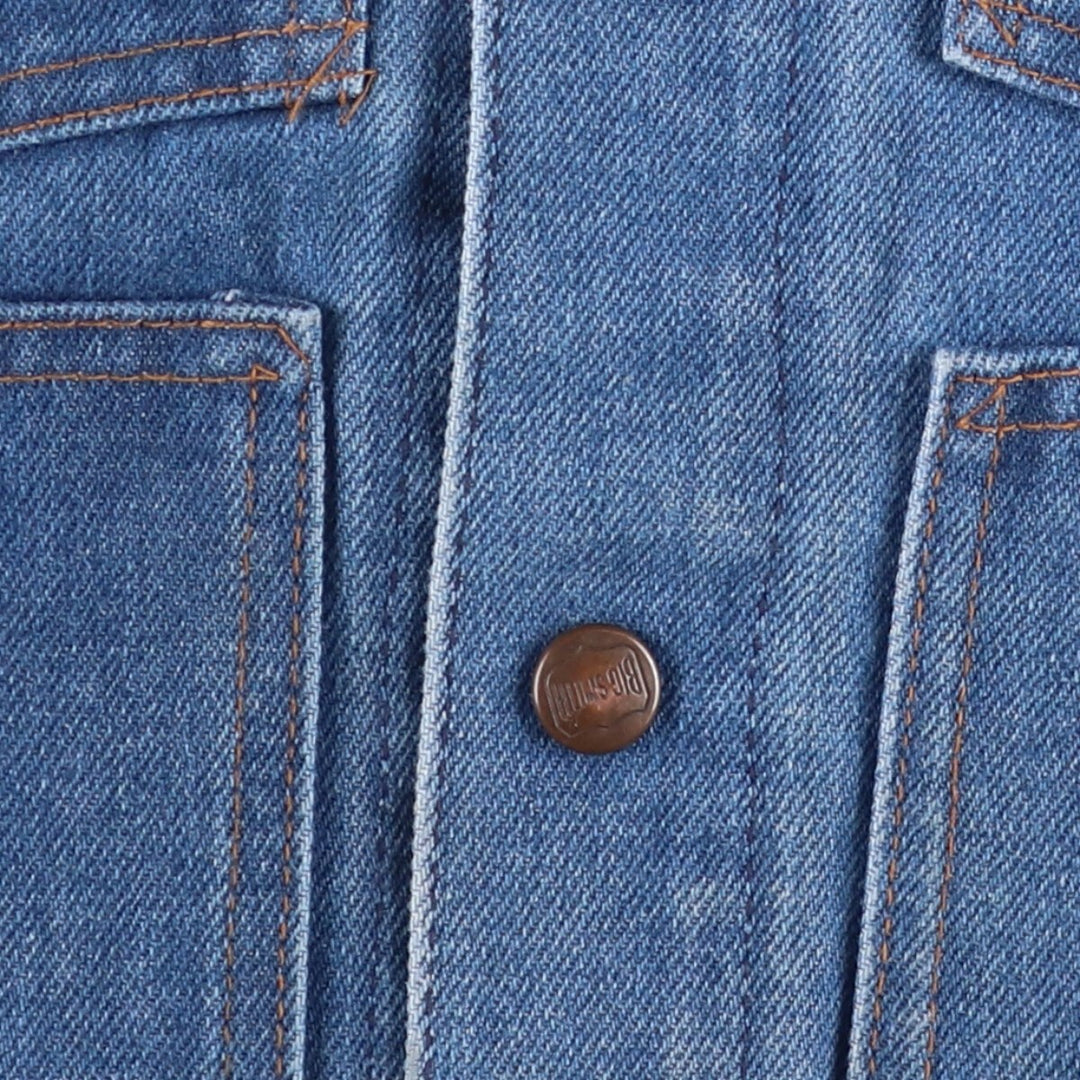 ~70'S Big Smith denim jacket, made in USA, men's size L, vintage cotton blue type Vintage Second Hand