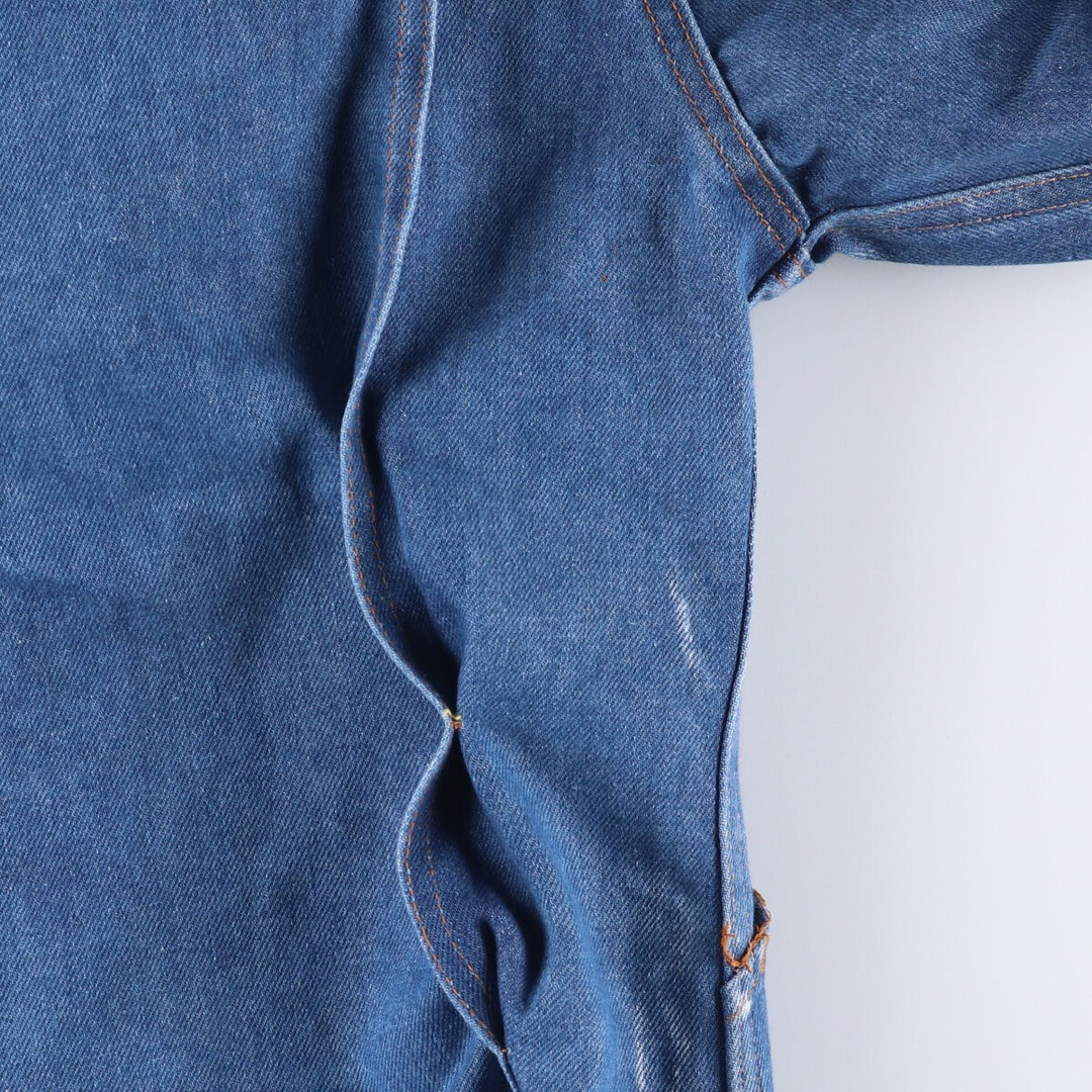 ~70'S Big Smith denim jacket, made in USA, men's size L, vintage cotton blue type Vintage Second Hand