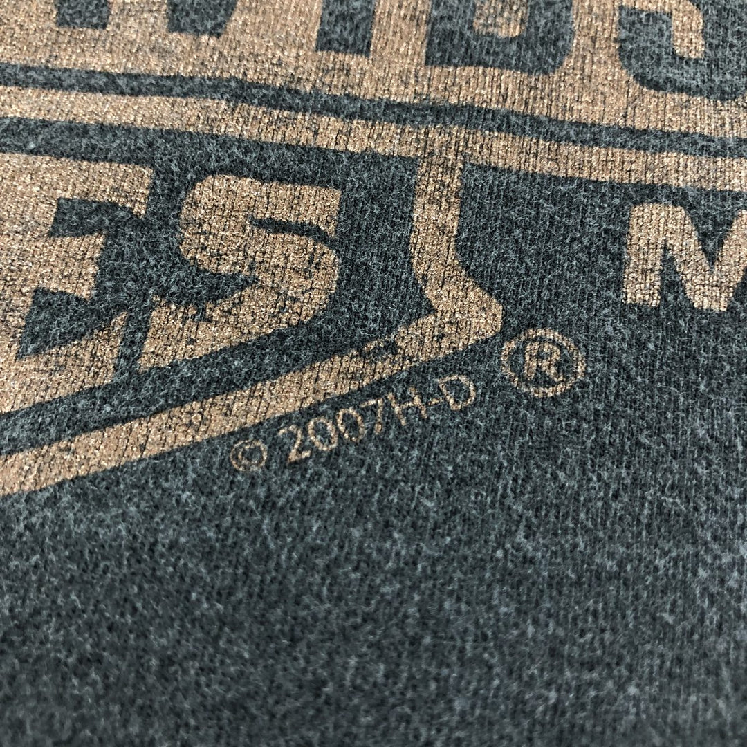 00'S Harley-Davidson Harley Davidson Motorcycle Bike T-shirt Men's M size cotton black type Vintage Second Hand