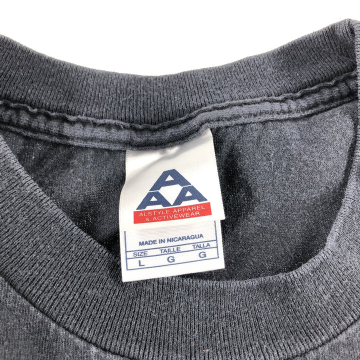 90'S ALSTYLE APPAREL AND ACTIVEWEAR Message Print T-Shirt Men's Size L Vintage cotton black type Vintage Second Hand