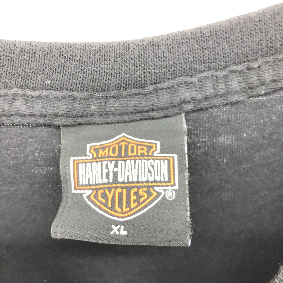 00'S Harley-Davidson Long Sleeve T-Shirt Made in USA Women's XL cotton black type Vintage Second Hand