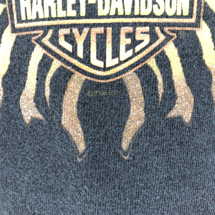 00'S Harley-Davidson Long Sleeve T-Shirt Made in USA Women's XL cotton black type Vintage Second Hand
