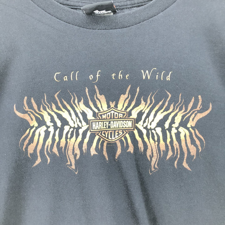 00'S Harley-Davidson Long Sleeve T-Shirt Made in USA Women's XL cotton black type Vintage Second Hand