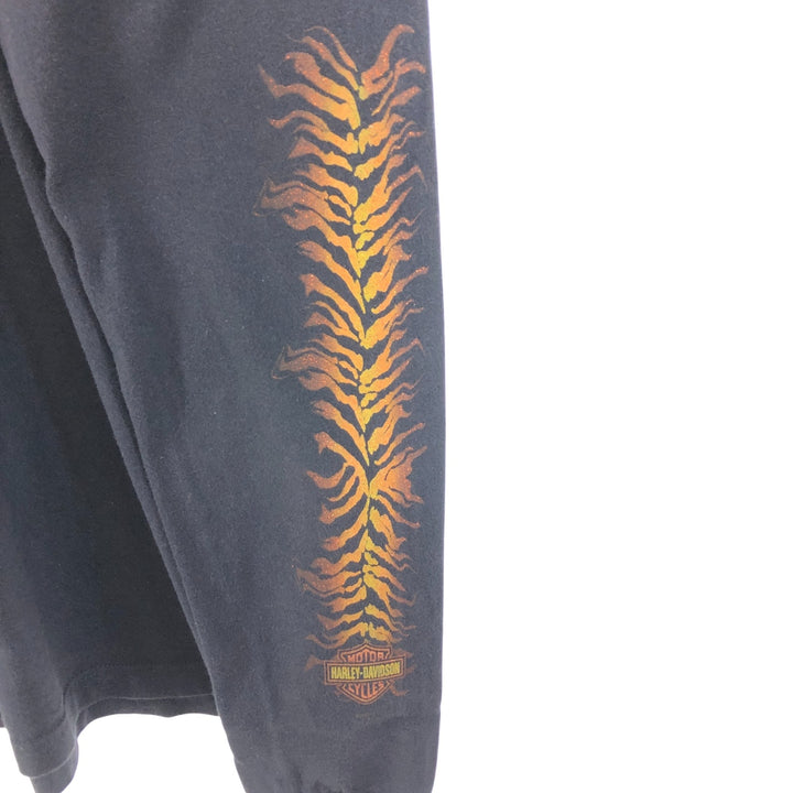 00'S Harley-Davidson Long Sleeve T-Shirt Made in USA Women's XL cotton black type Vintage Second Hand