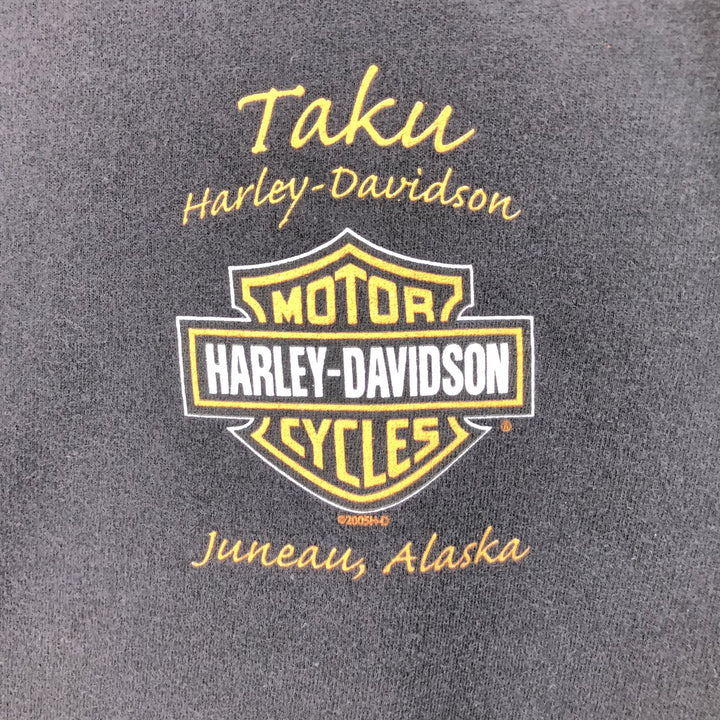 00'S Harley-Davidson Long Sleeve T-Shirt Made in USA Women's XL cotton black type Vintage Second Hand