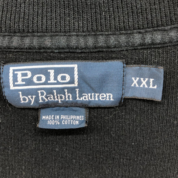 Ralph Lauren POLO by Ralph Lauren full zip sweatshirt, men's XXL size cotton black type Vintage Second Hand
