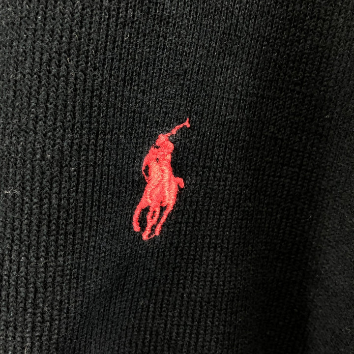 Ralph Lauren POLO by Ralph Lauren full zip sweatshirt, men's XXL size cotton black type Vintage Second Hand