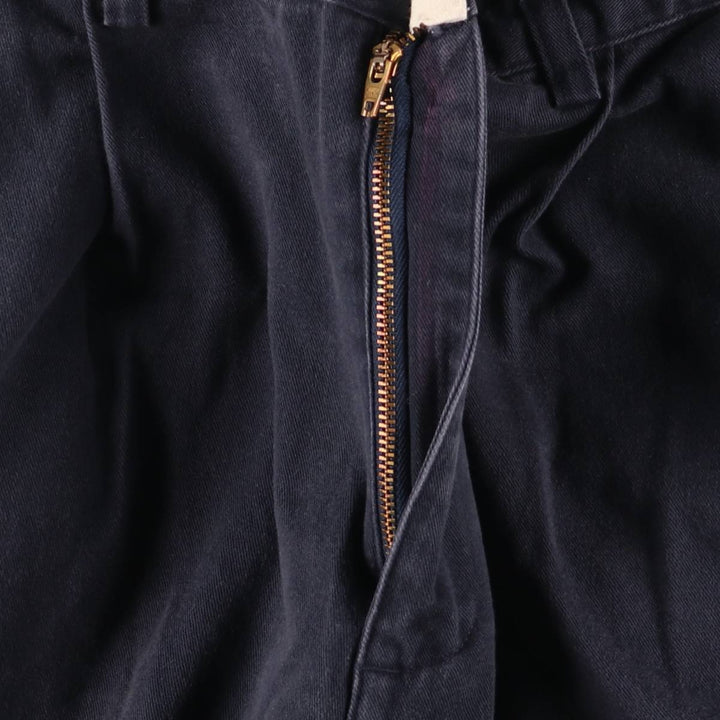 Ralph Lauren POLO RALPH LAUREN Two-pleat chino pants for men, W30 equivalent cotton navy blue type Vintage Second Hand