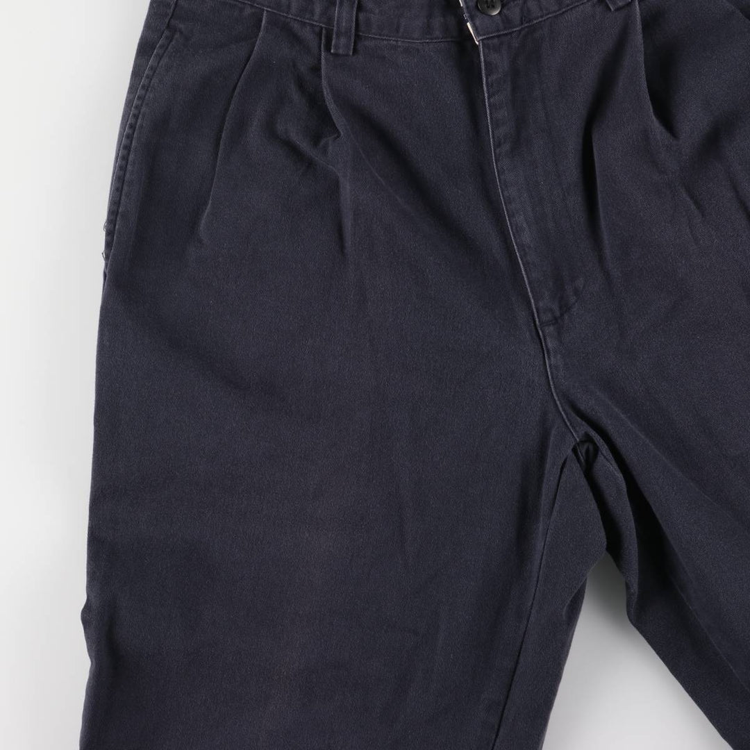 Ralph Lauren POLO RALPH LAUREN Two-pleat chino pants for men, W30 equivalent cotton navy blue type Vintage Second Hand