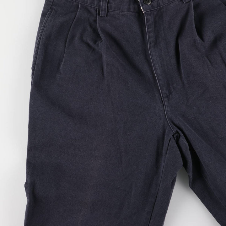 Ralph Lauren POLO RALPH LAUREN Two-pleat chino pants for men, W30 equivalent cotton navy blue type Vintage Second Hand